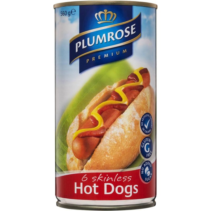 Plumrose Premium Hot Dogs Tin 560g