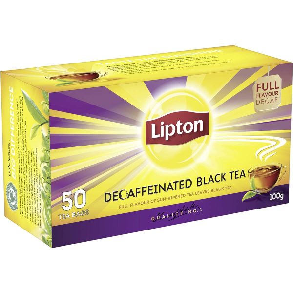 Lipton Black Tea Bags Decaffeinated 50 Pack