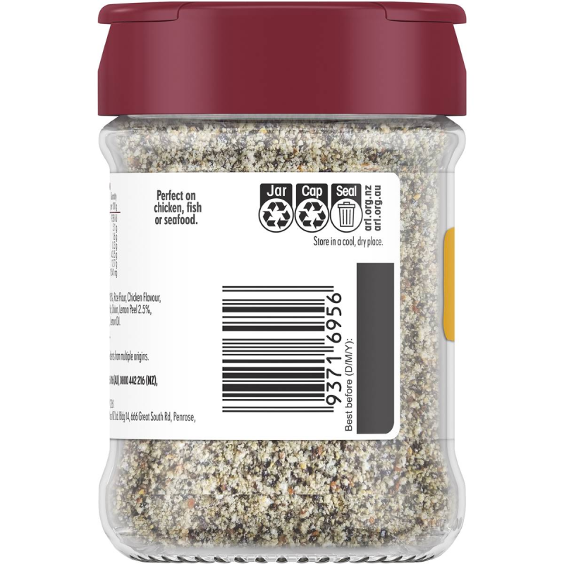 Masterfoods Lemon Pepper Spice Blend Seasoning 170g