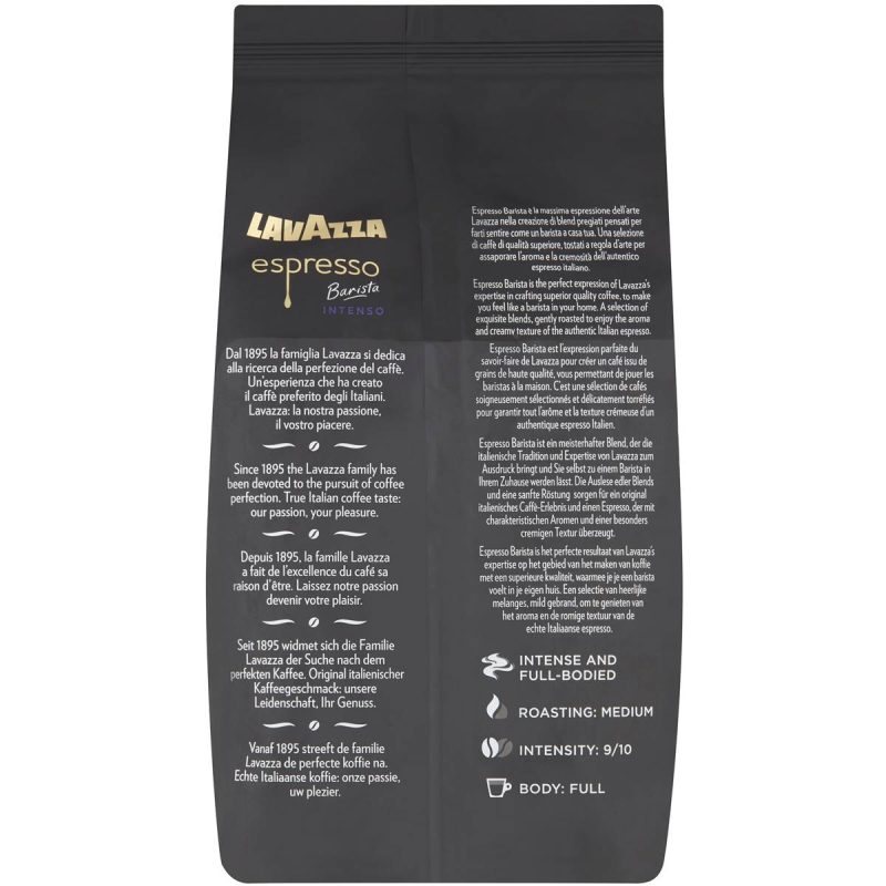 Lavazza Espresso Barista Intenso Premium Arabica Ground Instant Coffee Beans Bag 1kg