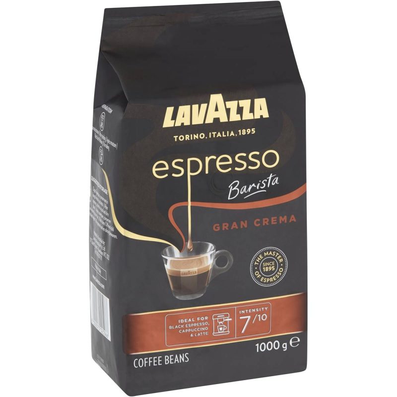 Lavazza Espresso Barista Gran Crema Premium Arabica Ground Instant Coffee Beans Bag 1kg