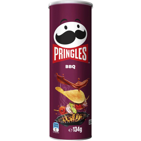 Pringles BBQ Potato Chips Can 134g X 3 Cans