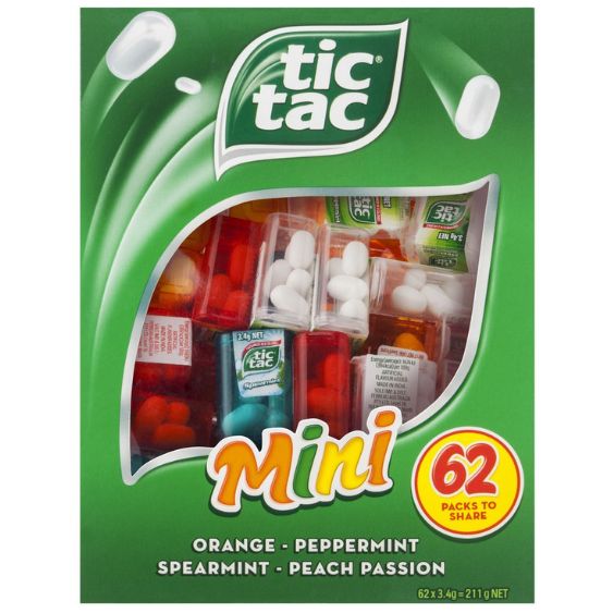 Tic Tac Mini Variety Mint Pack Orange Peach Passion 62 Packs