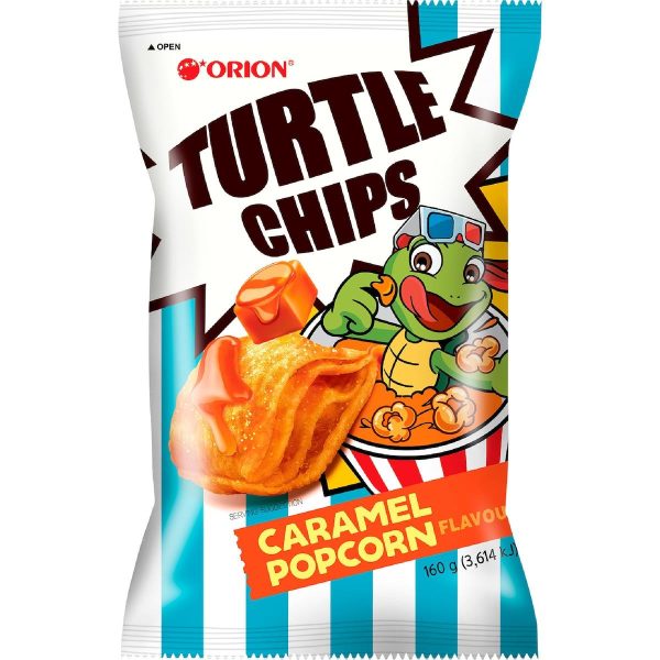 Turtle Chips Caramel Popcorn Pack 160g