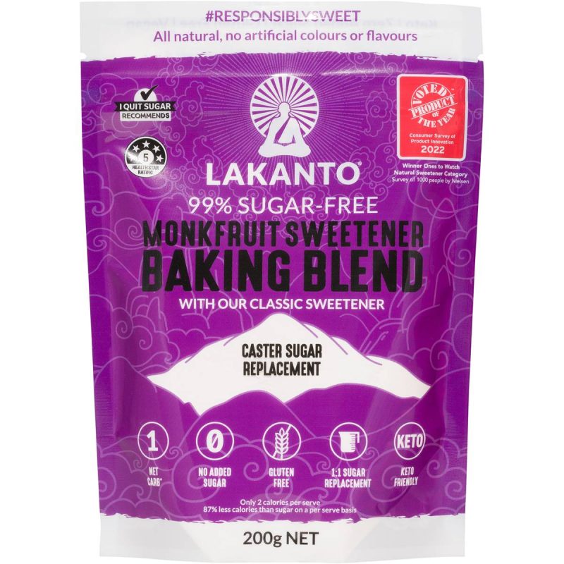 Lakanto Monkfruit Baking Blend Caster Sugar Replacement Sweetener Powder 200g