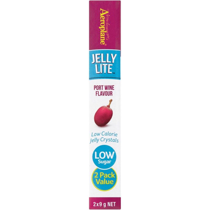 Enjoy the rich flavour of Aeroplane Jelly Lite Port Wine with fewer calories. This low-calorie jelly powder is perfect for guilt-free, delicious desserts.