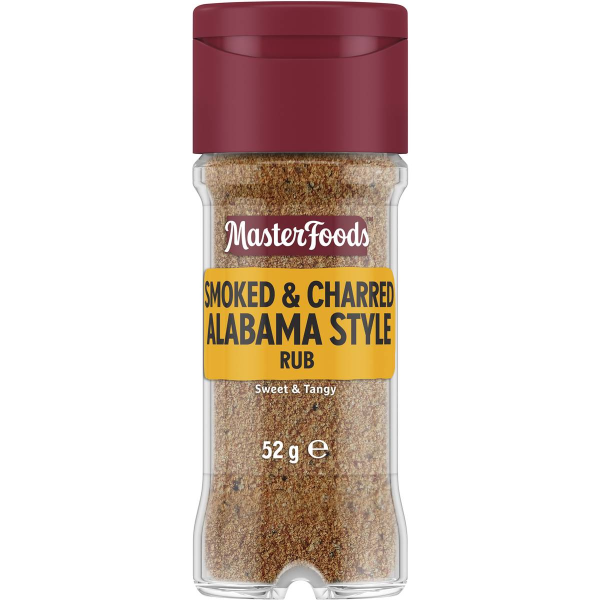 Masterfoods Smoked & Charred Alabama Style Rub Sweet and Tangy Seasoning 52g