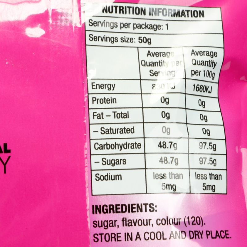 Sweetworld Fairy Floss Soft Sweet Strawberry Cotton Candy Pouch Bag 50g