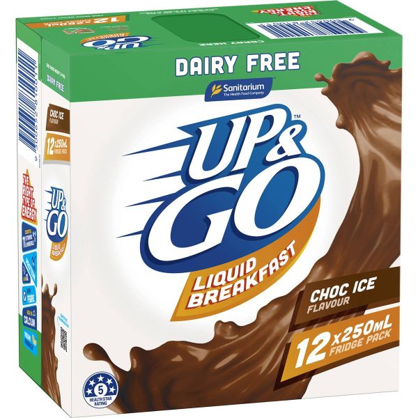 Up & Go Chocolate Milk Dairy Free Cartons 250ml X 12 Cartons