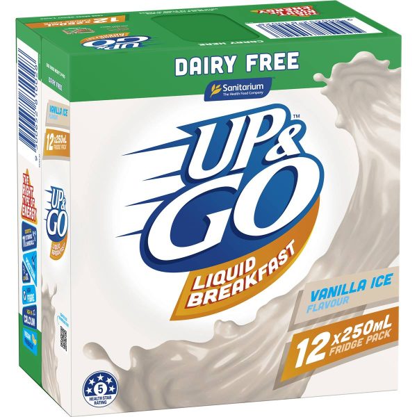 Up & Go Vanilla Milk Dairy Free Cartons 250ml X 12 Cartons