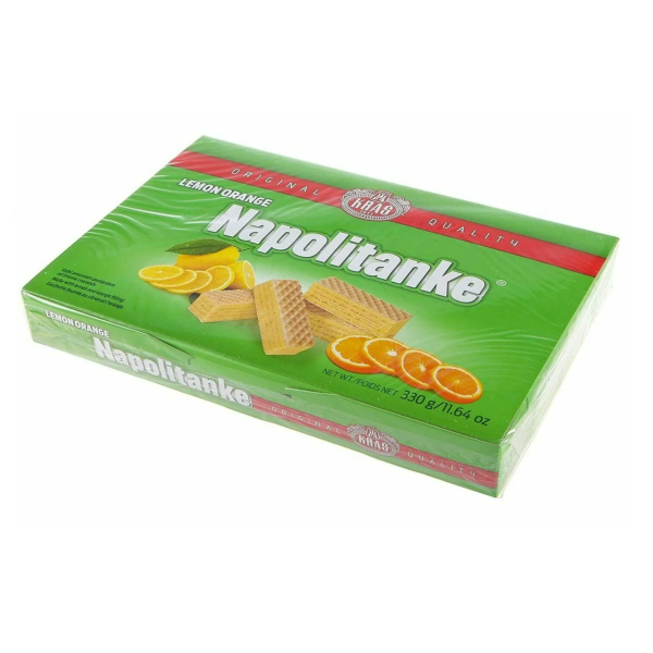 Kras Napolitanke Wafers Biscuits Lemon Orange 330g