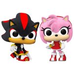 Sonic the Hedgehog Shadow and Amy Rose Flocked Pop! Vinyl 2 Pack