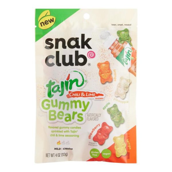 Snak Club Tajin Gummy Bears Chilli and Lime 113g