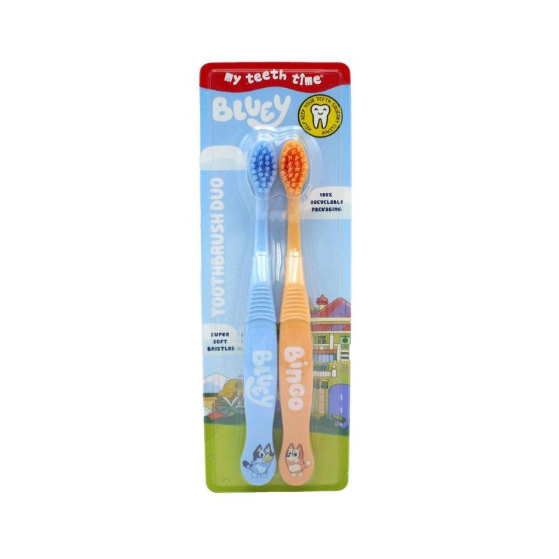 Bluey Twin Pack Kids Soft Toothbrush Duo