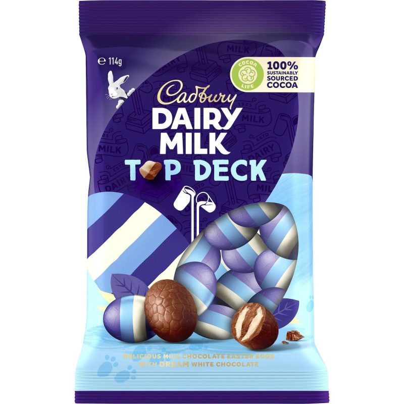 Cadbury Top Deck Chocolate Mini Easter Eggs Pack 114g