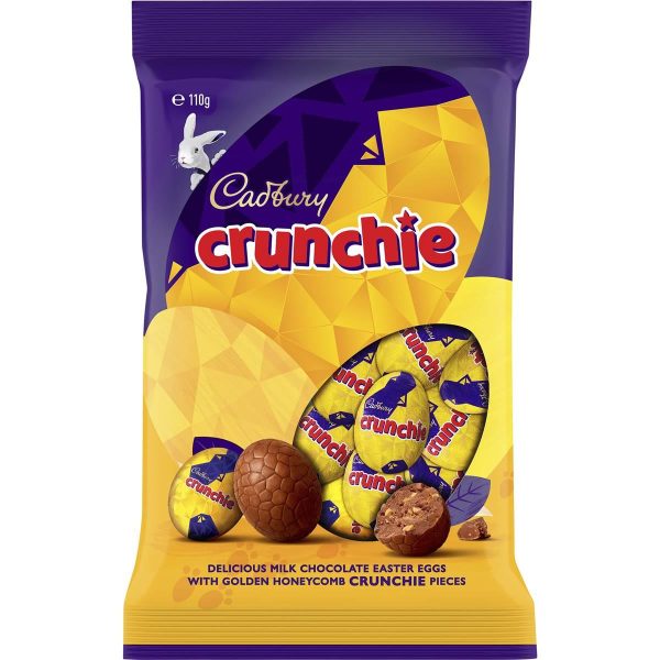 Cadbury Crunchie Mini Chocolate Easter Eggs Bag 110g