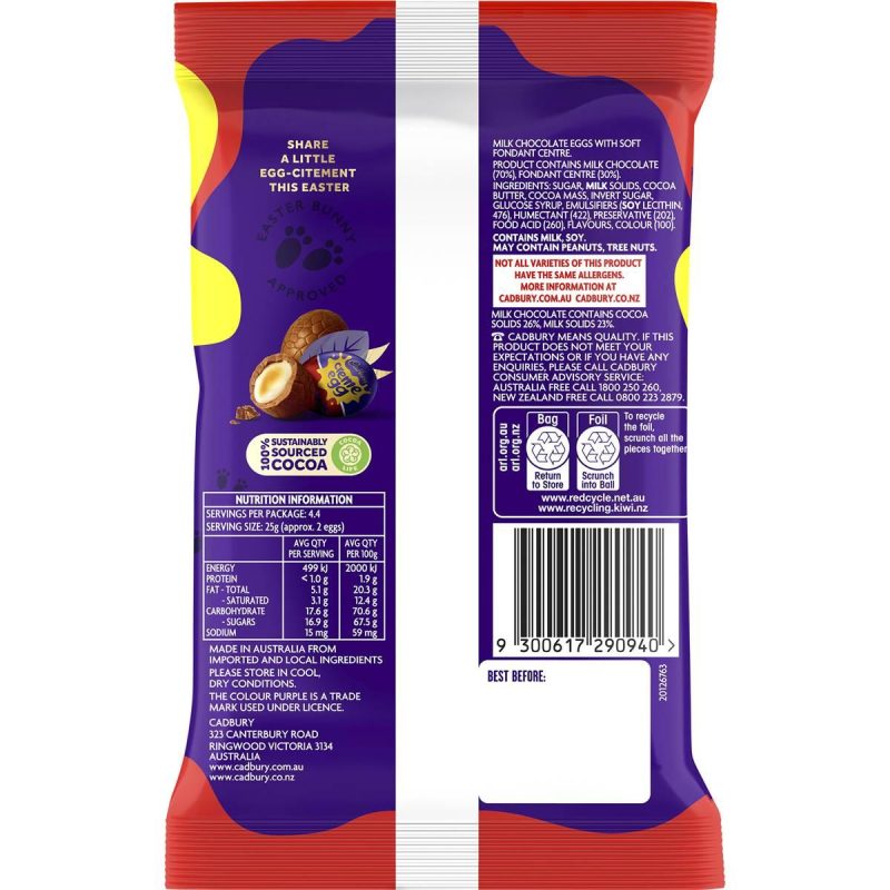 Cadbury Creme Egg Minis Chocolate Easter Eggs Bag 110g