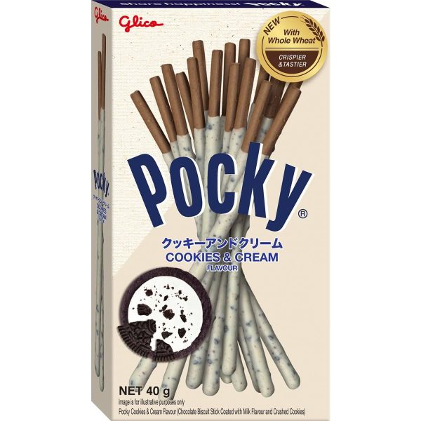 Pocky Cookies and Cream Biscuit Sticks 47g