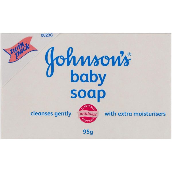 Johnsons Gentle Moisturising Baby Soap Bar 95g x 2 Bars