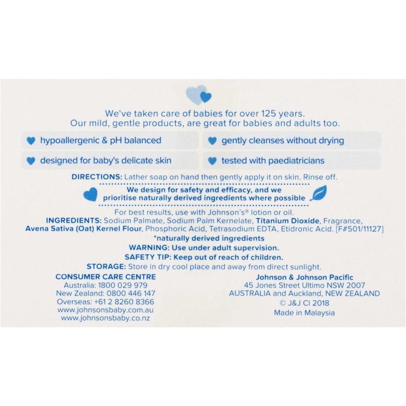 Johnsons Gentle Moisturising Baby Soap Bar 95g x 2 Bars