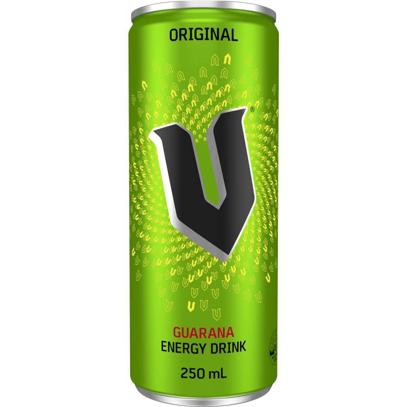 V Original Guarana Energy Drink Can 250ml