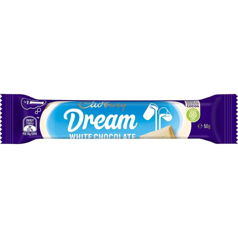 Cadbury Dream White Chocolate Bar 50g X 6 Bars