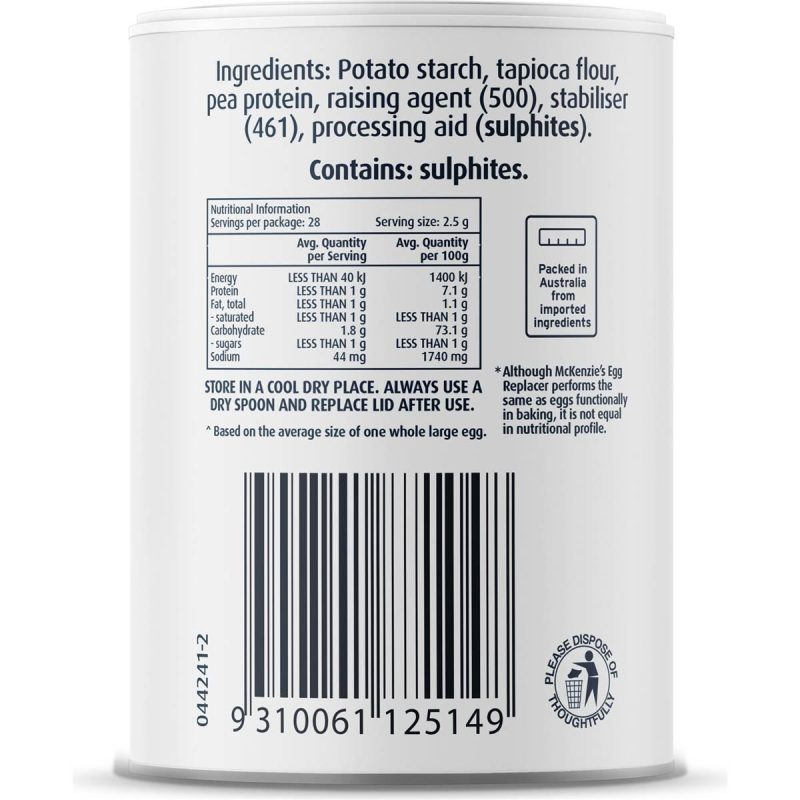 Mckenzies Egg Replacer For Baking 70g
