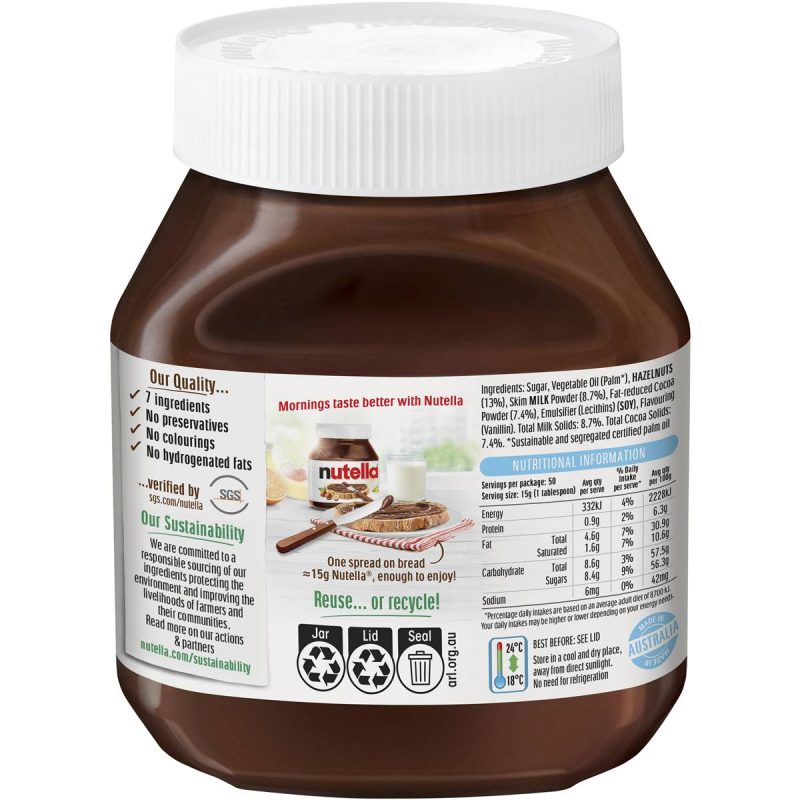 Nutella Hazelnut Chocolate Spread 750g
