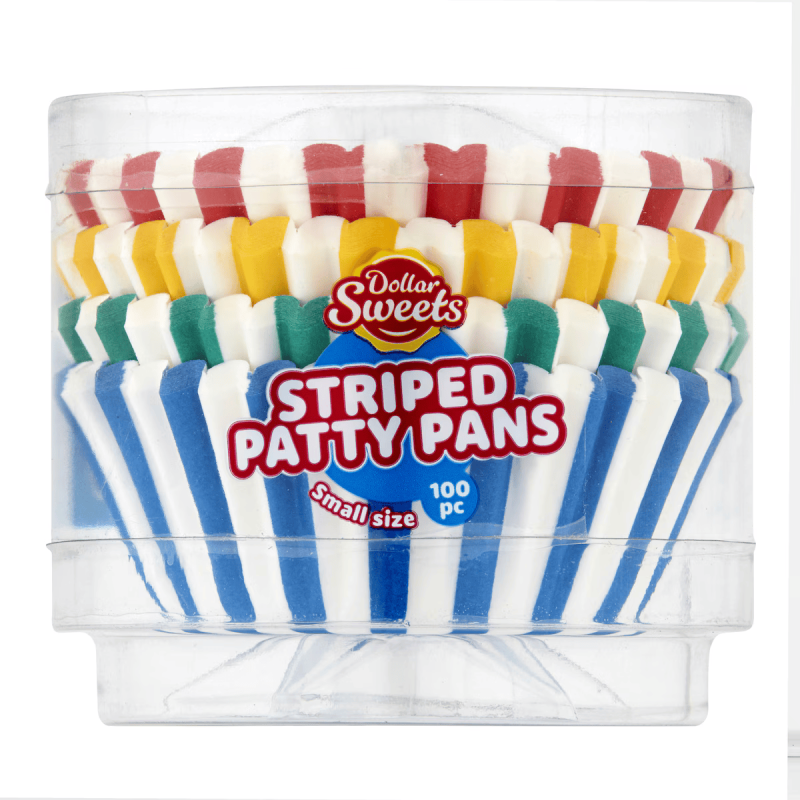 Dollar Sweets Striped Muffin Patty Pans Small 100 Pack