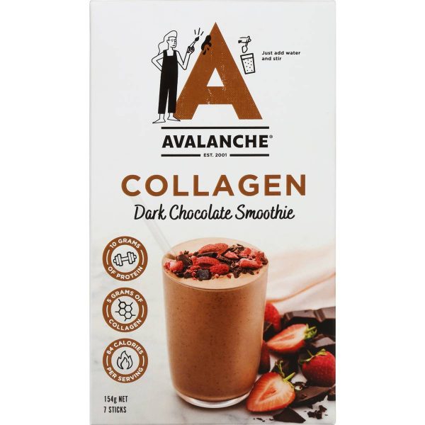 Avalanche Collagen Dark Chocolate Smoothie Drink 7 Pack