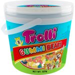 Trolli Sweet Chewy Gummy Bears Candy Bucket Tub 625g