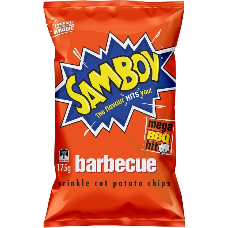 Samboy BBQ Chips Potato Crinkle Cut Classic 175g