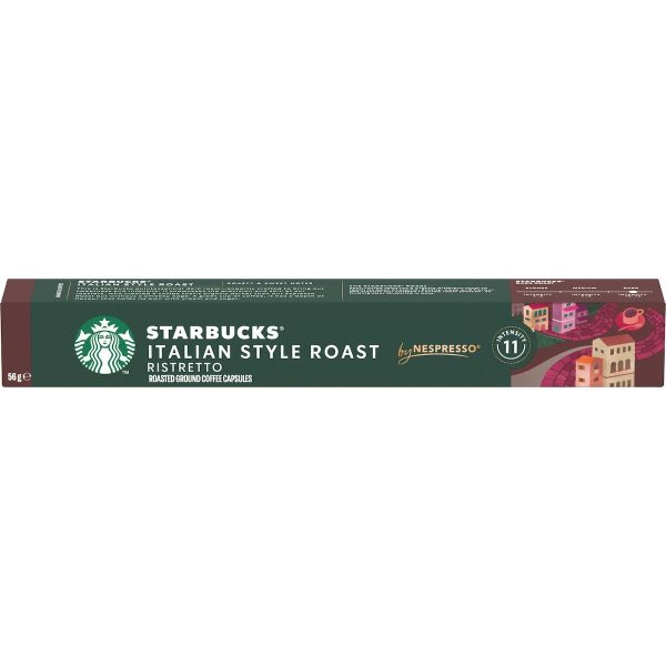 Starbucks Nespresso Italian Roast Coffee Pods Capsules 10 Pack