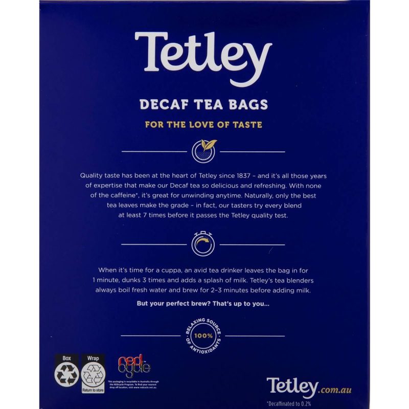 Tetley Decaffeinated Tea Bags 100 Pack