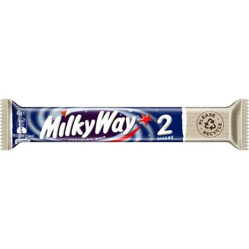 Milky Way Chocolate Bar Whipped Nougat 45g X 6 Bars