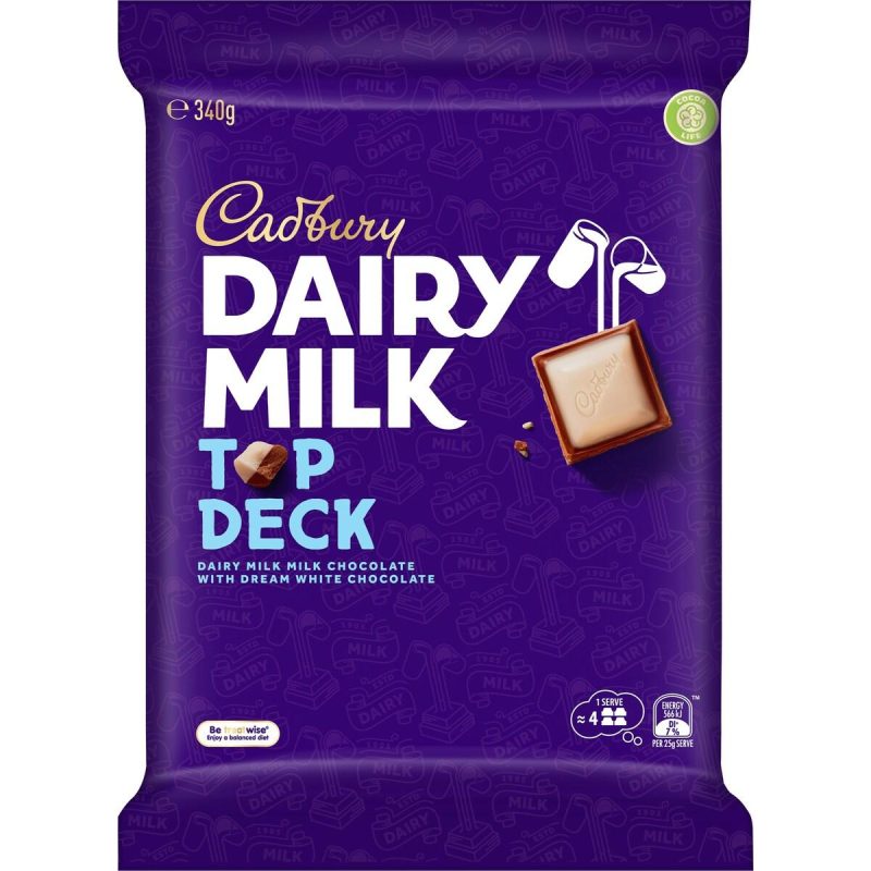 Cadbury Dairy Milk Top Deck Large Chocolate Block 340g