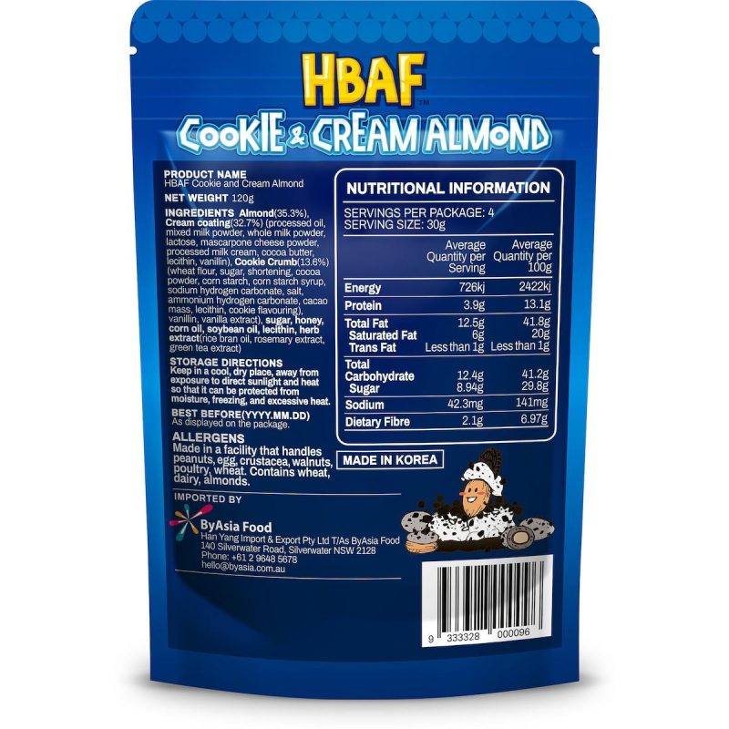 HBAF Cookies and Cream Almonds 120g