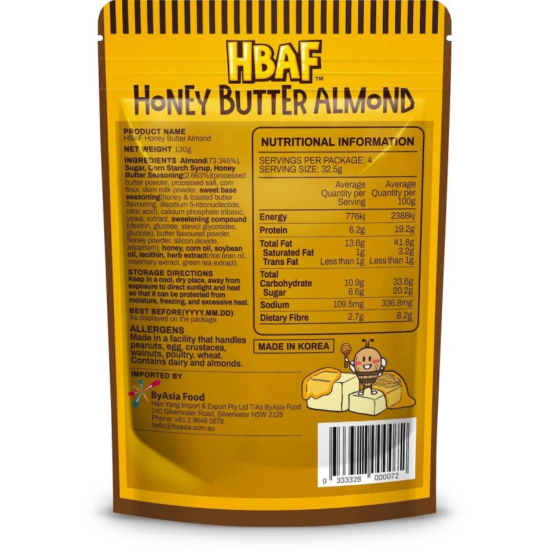 HBAF Honey Butter Almonds 130g