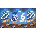 Up & Go Chocolate Milk Liquid Breakfast Cartons 250ml X 6 Cartons