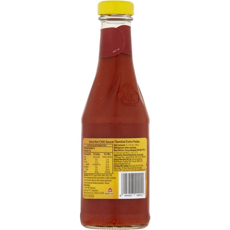 ABC Extra Hot Chilli Sauce 340ml