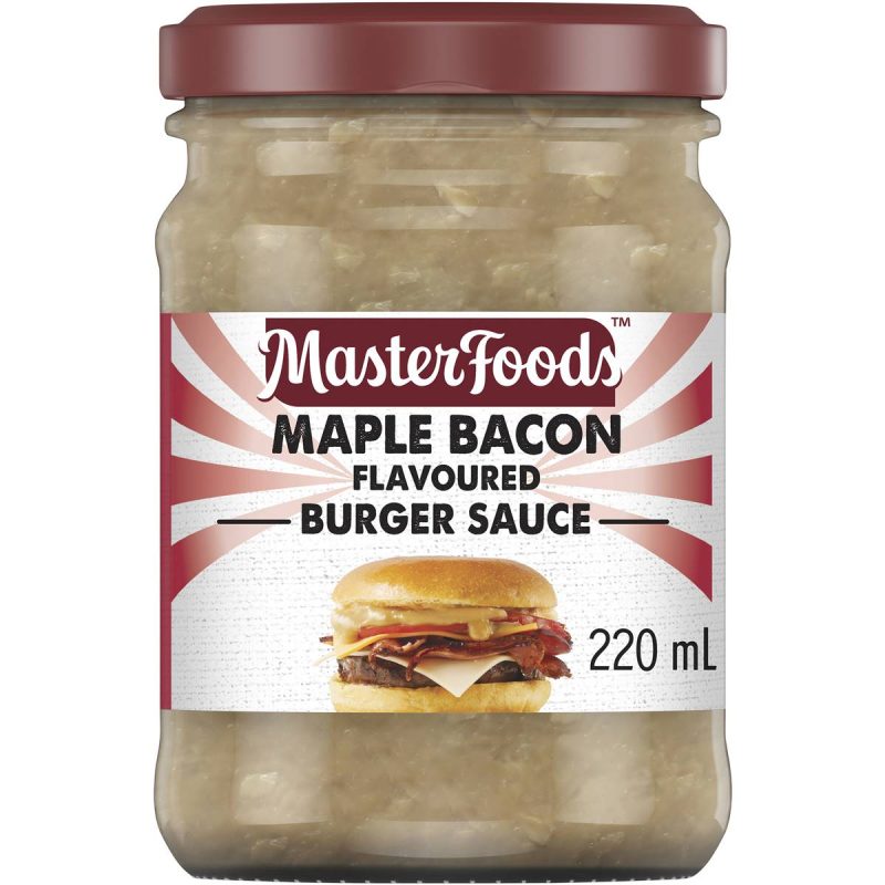Masterfoods Thick Maple Bacon Flavoured Burger Sauce 220ml