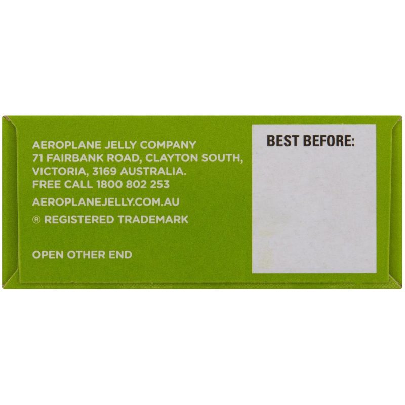 Enjoy the crisp taste of Aeroplane Green Apple Jelly Powder 85g. Easy to prepare, this refreshing green apple jelly is perfect for desserts, parties, and fun snacks.