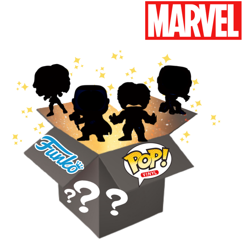 Marvel Funko Pop! Vinyl Figures Mystery Surprise Gift Box 4 Pack