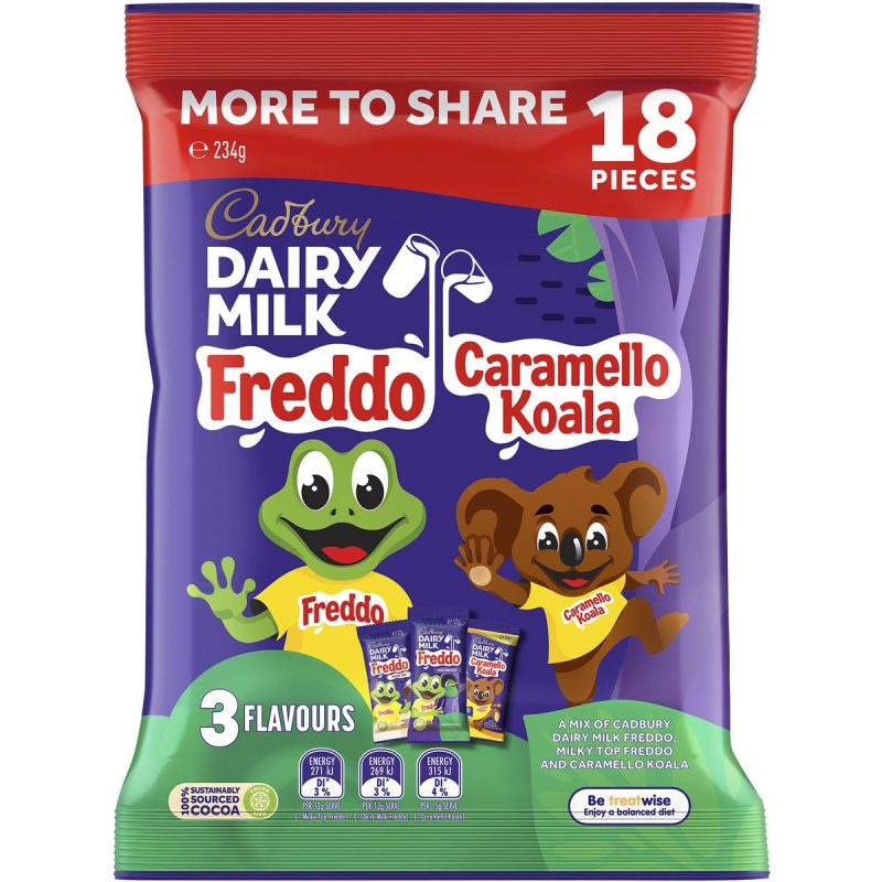 Cadbury Freddo and Caramello Koala Chocolate Mixed Share Pack 18 Pack