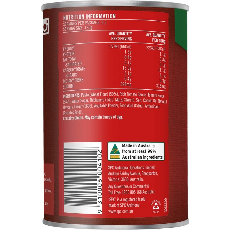 SPC Spaghetti Rich Tomato Sauce Can 420g