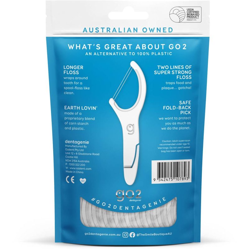 Go2 Dentagenie Double Floss Teeth Picker Sticks Mint Flavour 36 Pack