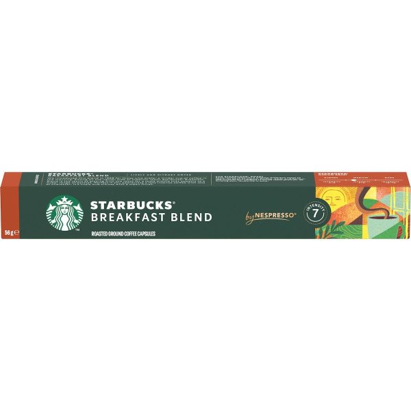 Starbucks Nespresso Breakfast Blend Coffee Pods Capsules 10 Pack