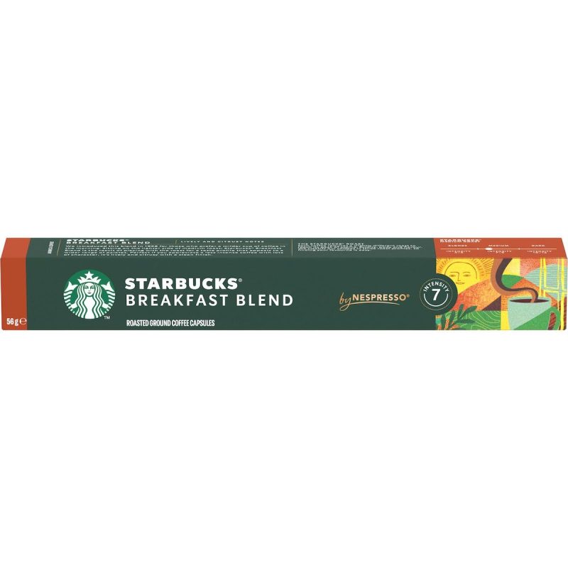 Starbucks Nespresso Breakfast Blend Coffee Pods Capsules 10 Pack