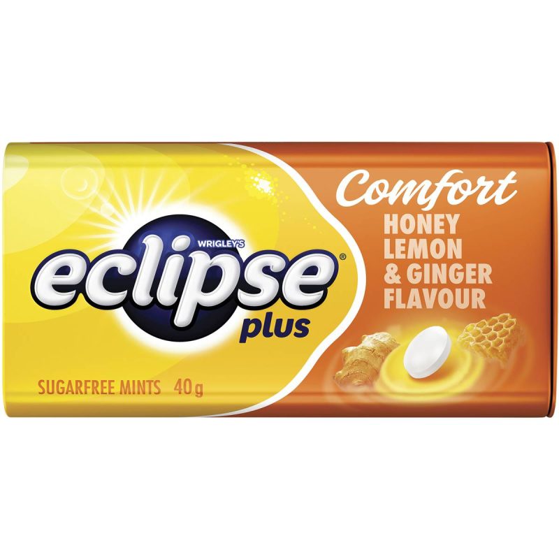 Wrigleys Eclipse Comfort Honey Lemon and Ginger Mints Tin 40g X 12 Tins