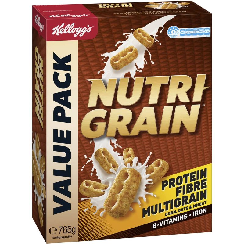 Kelloggs Nutri Grain Protein Breakfast Cereal Family Value Pack 765g